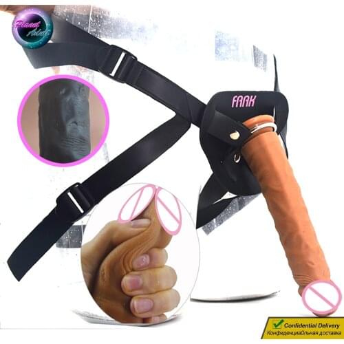 Silicone Strapon Dildo Fake Penis Masturbator Pussy Vagina Masturbation Device Dick Anal Plug Sex Toys for Women Lesbian Couples