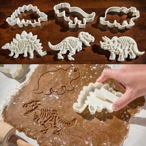 3 pcs/set Dinosaur Biscuit Cookie Cutter Sugarcraft Mold Fondant Cake Decorating Tools Bakeware