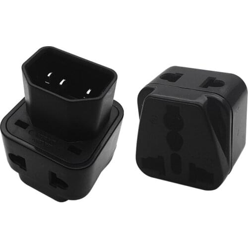 JORINDO 2 in 1 IEC 320 C14 Male to C13 Female Power Adapter PDU/UPS C13 Universal Female AU/US/UK/EU special conversion plug
