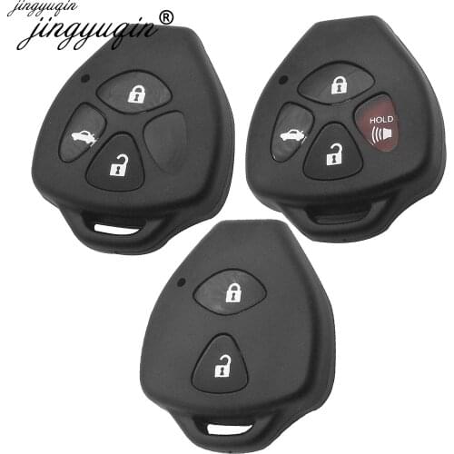 Jingyuqin 10pcs/lot 2/3/4 Button Remote Car Key Case Shell FOB for Toyota Yaris Prado Tarago Camry Corolla RAV4 REIZ Crown