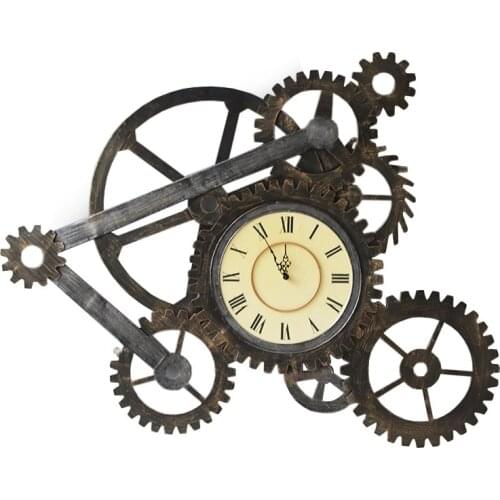 Large Gear Wall Clock Vintage Living Room Decorative Clocks Wall Clock Loft Zegar Bar Coffee Shop Home Decor Industrial ZB5WC