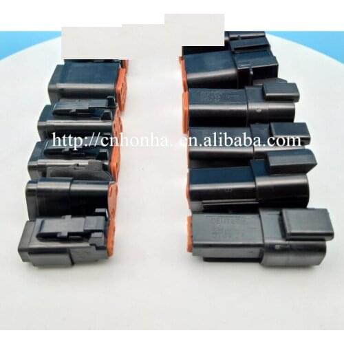 Black Deutsch 2/3/4/6/8 Pin Waterproof Electrical Connector Waterproof DT Series DT06 DT04 Engine/Gearbox For Car Bus Motor
