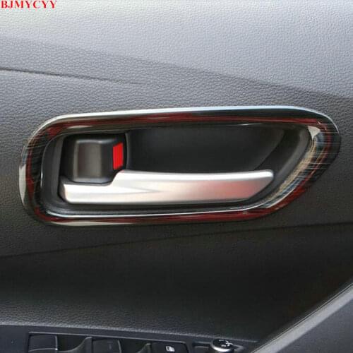 BJMYCYY 4PCS/SET Stainless steel decorative frame for interior handle of car door for Toyota corolla E210 2019 2020 accessories