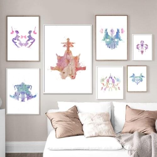 Rorschach Psychology Test Chart Canvas Painting Posters Prints Psychologist Thought Disorder Testing Picture Wall Art Home Decor