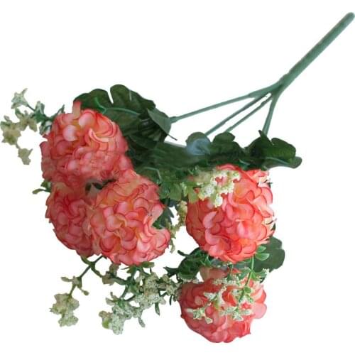 1 Bouquet Artificial Fake Chrysanthemum Flower Plant Home Office Party Decor Silk Fake Flower flores for DIY Decoration