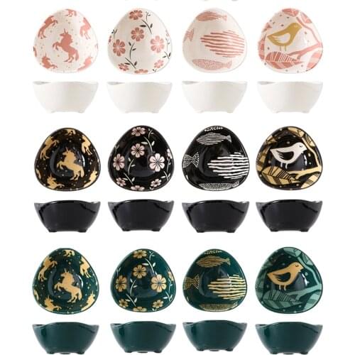 COZYOU Ceramic Sauce Dish Colored Glazed Japanese Sushi Cold Dishes Cold Noodles Soy Sauce Seas TCWP-SY01