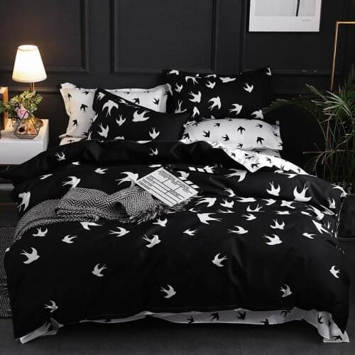 Three-piece /set 1.5M/1.8M/2M Bed Supplies Printing Washable Quilt Cover Bed Sheet Pillow Cases Kit Home Textiles Room Beddings