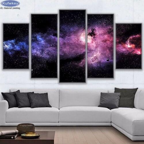 Space Planet universe 5pcs Full Square Diamond Embroidery sale 5D DIY Diamond Painting Cross Stitch kits Mosaic Pattern Gifts