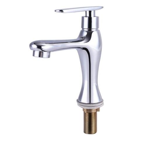 L16150 - Luxury Deck Mounted Chrome Finish Brass Lavatory Cold Water Faucet
