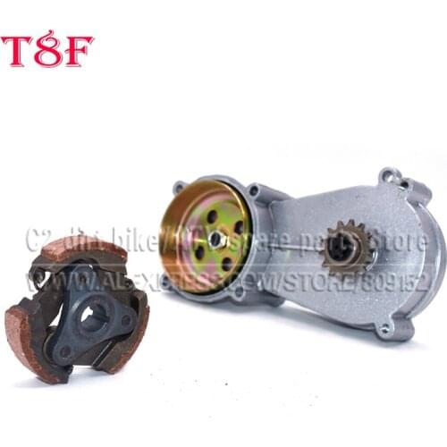 Mini Moto Iron Clutch and T8F Clutch Drum Gear Box 11T 13T 14T 17T 19T 20T For 47cc 49cc Minimoto Kid Mini ATV Quad Dirt Bike