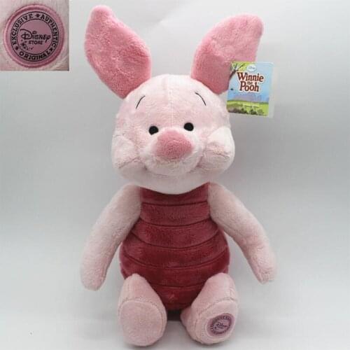 Disney 45cm Piglet Stuffed Toys Embroidery label Winnie the Pooh Good Friend Piglet Gifts for Children Room Decoration