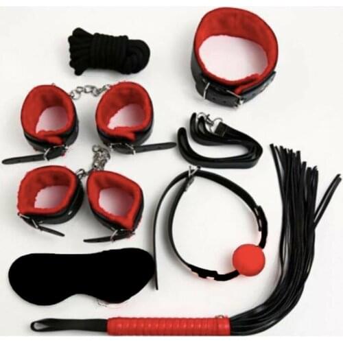 OUTFIT YOUR WONDERFUL NIGHTS Fancy Fancy Handcuffs Whip Leash Accessory Set of 7 FREE SHIPPING