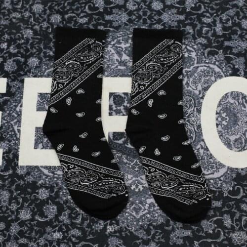 Men and women cotton socks rap rap hip hop west coast cashew flower casual socks Couple Funny Socks Sports Sock