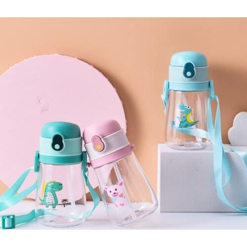 New Kids Water Sippy Cup Creative Cartoon Baby Feeding Cups with Straws Leakproof Water Bottles Outdoor Portable Childrens Cups