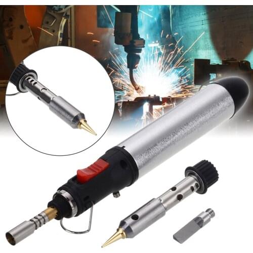 Portable Cordless Flame Butane Tip Tool 4 in 1 Gas Soldering Iron Kit Welding Pen Burner 12ML Welding Soldering Kit