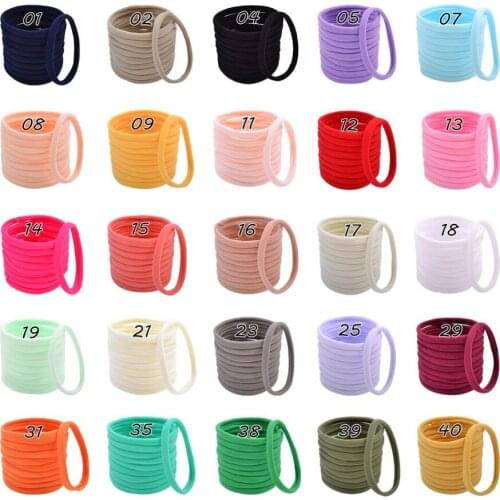 40 Colors Skinny Elastic Headband Kids Elastic Headband Nylon Headband 200Pcs/lot Girls Thin Nylon Headbands hair Accessories