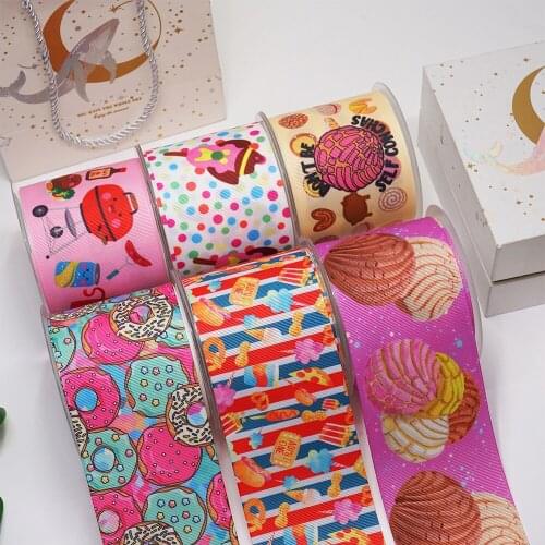 DIY Handmade Materials Printed Grosgrain Ribbon 50 Yard Per Size 54293