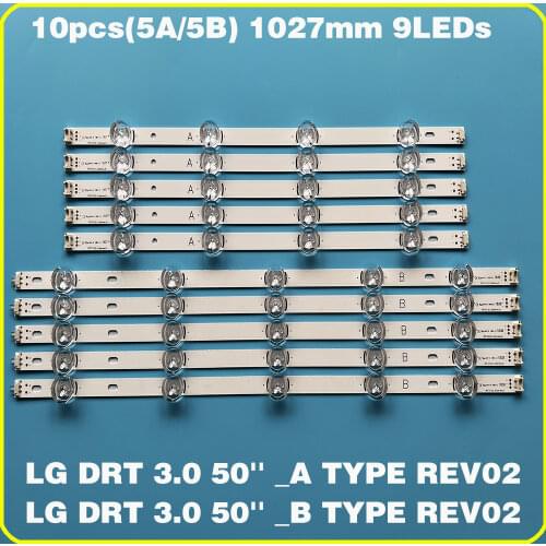 10pcs LED Strip for LG INNOTEK DRT 3.0 50" A/B 6916L-1978A 6916L-1779A 6916L-1982A 6916L-1983A 50lb5610 50LB650V 50LB653V