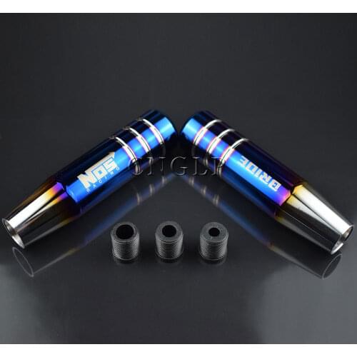 Bride/NOS Car Gear Shift Knob Burnt Blue Aluminum Shifter Lever Head 13CM Universal