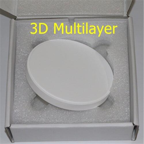 1 Piece OD98*16/18/20mm Dental Zirconia Block 3D Multilayer Gradient Zirconia Materials For All-Ceramic Dental Material