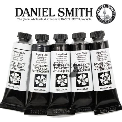 American Master Daniel Smith Watercolor Paint 15ml Black, White and Gray Art Rуаша Drawing