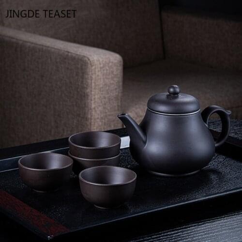 Authentic Yixing Purple Clay Tea sets tea infuser Strainer teacup Master Handmade Teapot kettle Household Teaware Drinkware