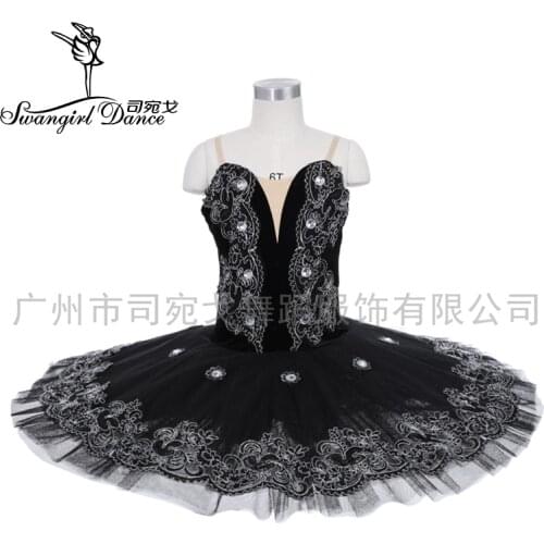 Black Swan Classical Performance Dance Costume Stage Ballet Tutu Dress Girls Ballerina Skirts Ballet for Child JY005B