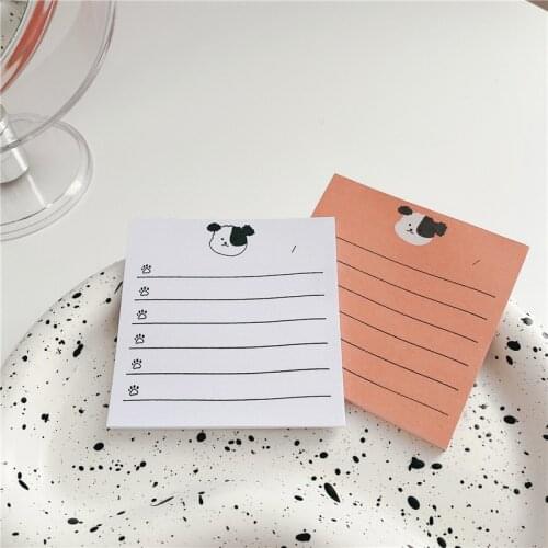 Cartoon Cute Dog Footprint Memo Pad Horizontal Linestudent To Do List Message Paper Kawaii Stationery School Supplies 50 Sheets