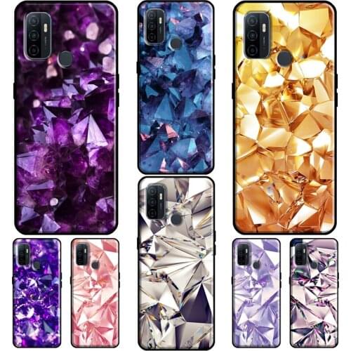 Crystal Diamond Pattern For OPPO F5 F7 A52 A72 A1K A5S A15 A83 A91 A31 A53 A9 A5 2020 Reno 4 Pro 2Z Phone Cover