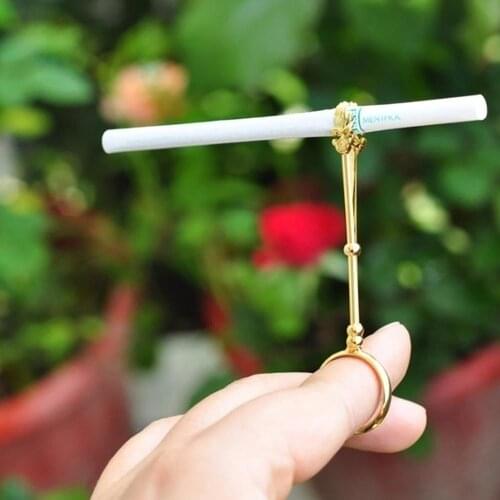 1Pc Cigarette Holder with Metal Ring for Outdoor Smoking Accessories