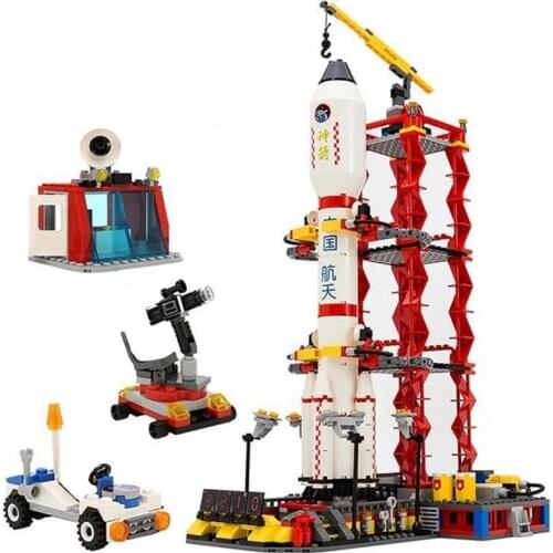 Follow Store =$2 Coupon Space：The Shenzhou 10 Launch Center Model Building Blocks Toys For Children Gifts 753 PCS