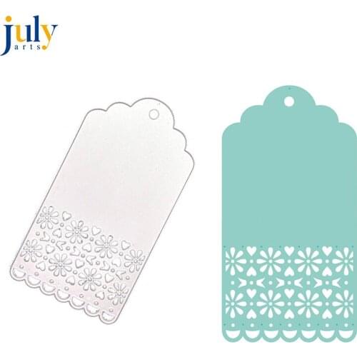 Julyart Label Metal Cutting Dies Flower Hollow Dies Stencils Scrapbooking Metal Craft Dies Knife Mold Embossing Template