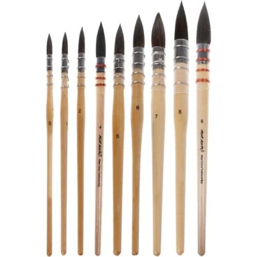 Handmade Squirrels Hair Artist Watercolor Paint Brush For Watercolor Art Supply