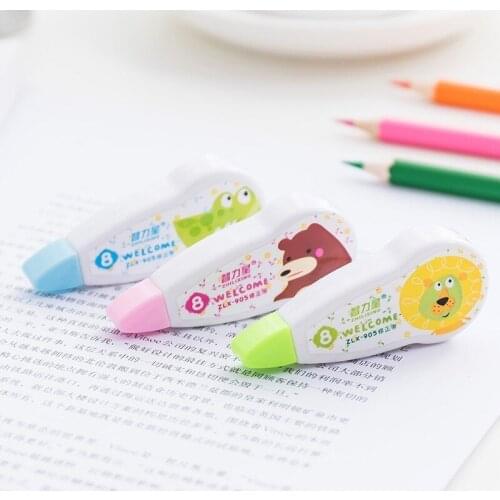 1 PCS Cartoon New Lovely Animals Correction Tape Korean Sweet Stationery Novelty Office Kids School Supplies