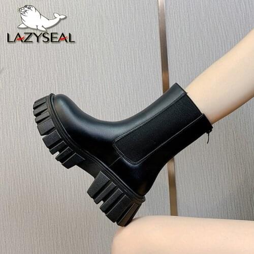 LazySeal/拉齐豹 Women's Wedge Ankle Boots