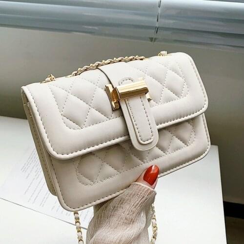 Women Chain Small Bag Female 2021 New Retro Fashion Shoulder Messenger Crossbody Bag Small Square Luxury Brand Handbags