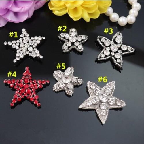 Handmade beaded patch DIY accessories clothes applique stickers patch decals five pointed star cloth stickers jewelry