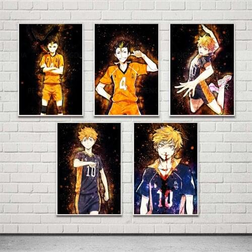 Canvas Wall Art Japanese Anime Role Printed Pictures Haikyuu Poster Paintings Portrait Home Decoration Modular For Living Room