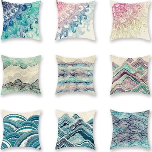 Hugging Pillow Cover Mandala Ethnic Pattern Headrest Sofa Cushion Cover Home Textile Bedding Pillows 45x45cm