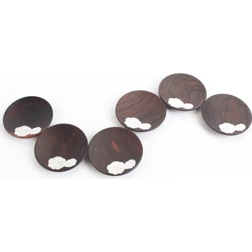 New Product Creative Teacup Mat Solid Wood Insulation Mat Coasters Kung Fu Tea Utensils Blackwood Saucer Coaster Costers