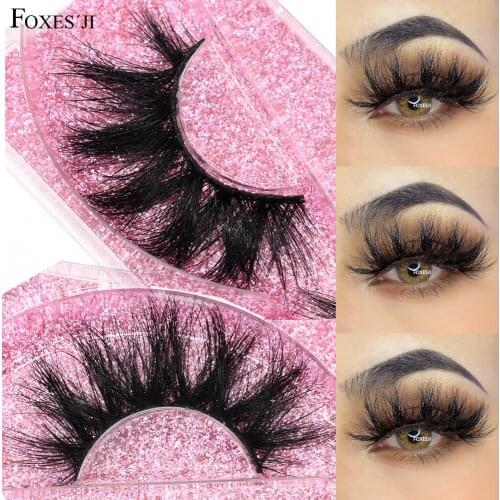 FOXESJI 3D Mink Lashes False Eyelashes Thick Cross Full Dramatic Eyelash Extension Fluffy Soft Natural Mink Eyelashes Lashes