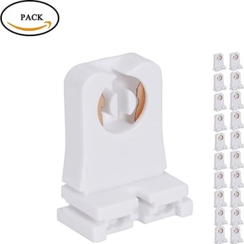 Non-shunted Turn Type T8 Lamp Holder 2 Pack UL Socket Tombstone for LED Fluorescent Tube Replacements Medium Bi-pin Socket for P