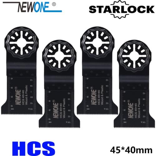 NEWONE 45*40mm Starlock Long HCS Saw Blades fit Power Oscillating Tools for Wood/Plastic Cutting HCS 45mm Starlock Blades