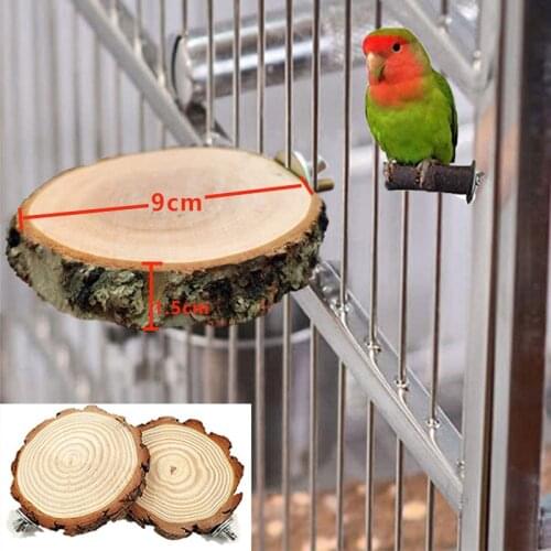 Parrot Pet Bird Chew Toy Wooden Hanging Swing Birdcage Parakeet Cockatiel Cages Accessories