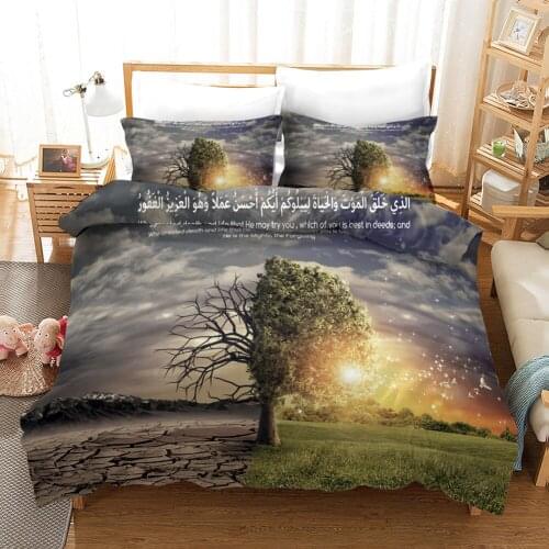 Tree Bedding Set Religion Faith Bright Death Duvet Cover for Adults Bedclothes Single Queen King Size Home Textiles Pillowcase