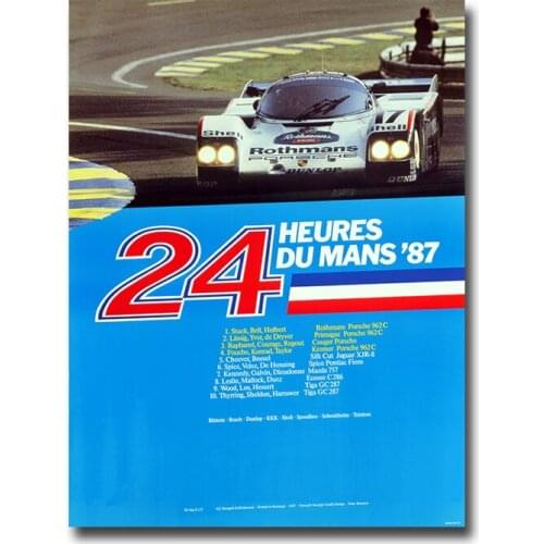 24 Hour Of Le Mans Poster On Canvas Print Nordic Poster Wall Art Picture For Living Noom Home Decoration Frameless