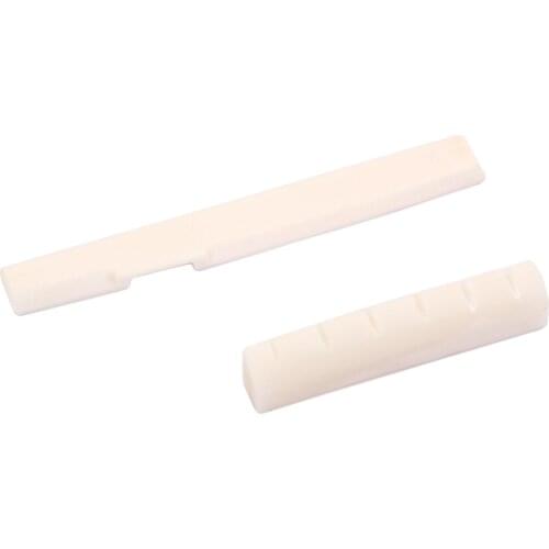 Slotted Bridge Nut Material Beige For 6 Strings Acoustic Guitars