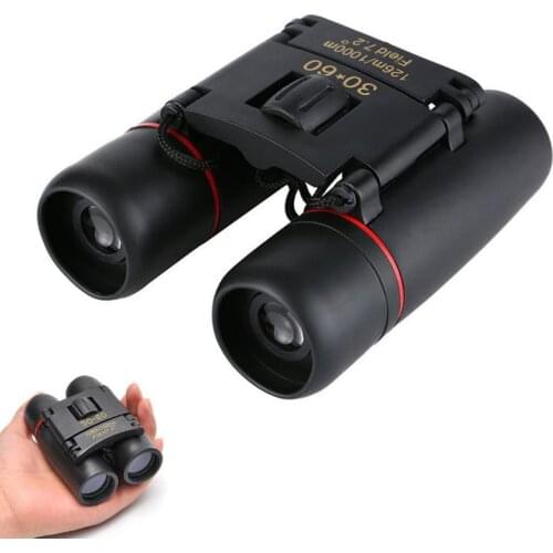 Mini Foldable Binoculars with Night Vision 30×60 HD Binoculars Waterproof Binoculars for Bird Watching and Travel