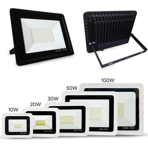 LED Floodlight 10W 20W 30W 50W 100W IP66 Waterproof AC85-265 Outdoor Wall Light Flood Light Spotlight