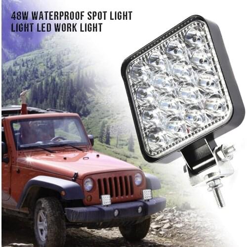 10V-30V Wrok Light Led Bar 2 Square High-power Floodlight 3520 Lumens Waterproof For SUV 4x4 Jeep Trucks Led Headlights Work Bar